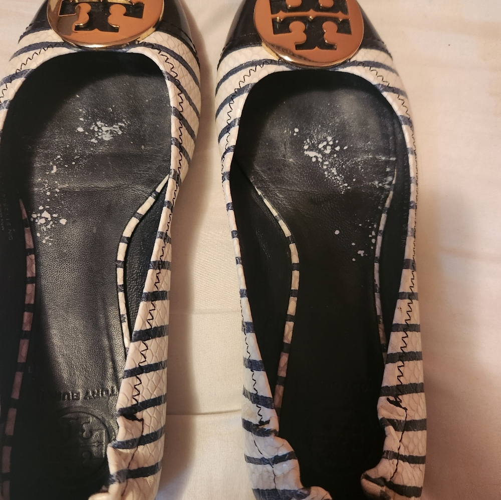Tb navy stripe flats, 8 - Picture 2 of 4